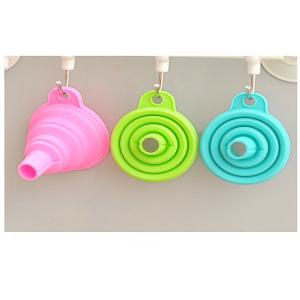 Kitchen Essential Silicone Foldable Funnel , Small Silicone Funnel FDA Approved
