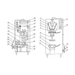 160-320mm 2.5KW Liquid Automatic Sachet Packing Machine 1000bph