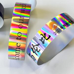 Customized Event Wristband Shiny Bracelet Laser Glitter Party Activity Wristband
