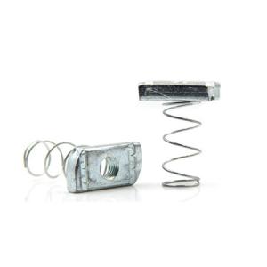 China ISO DIN JIS ANSI ASTM BS GB Standard Blue White Zinc Plated M8 M10 M12 Carbon Steel Spring Nuts for Fastening Solutions on sale