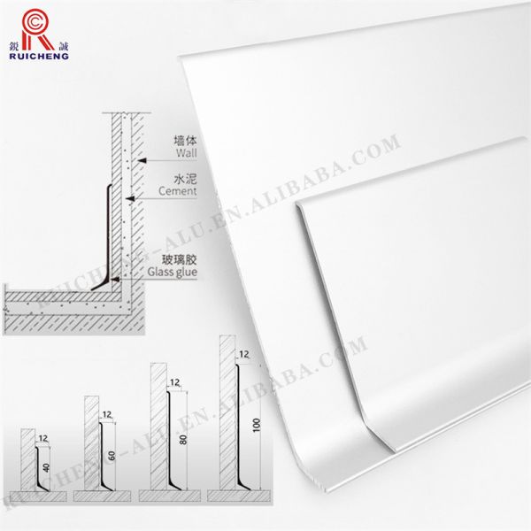 Buy Aluminum Skirting Board Waterproof Silver Wall Protection 4 Inch at wholesale prices