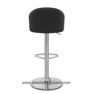 Adjustable Club Brushed Kitchen Swivel 40cm 76cm Pu Leather Bar Stools