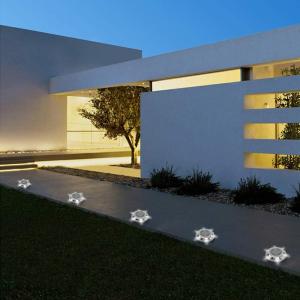 Outdoor Warning Led Solar Driveway Dock Lights 165g for Sidewalk Garden Pathway