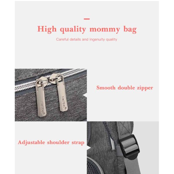 Large Capacity Mom Baby Bag Multi-function Waterproof Outdoor Travel Diaper Bag With USB Charging For Baby Care
