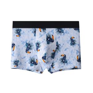 Ice Silk Mens Seamfree Boxers Cartoon Pattern Breathable Underwear Panties
