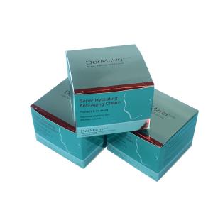 Two Tuck End Custom Printed Paper Boxes Metallic Bright Blue