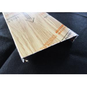 China Wooden C - shaped Closed Aluminium Strip Ceiling Straight / Beveled angle on sale