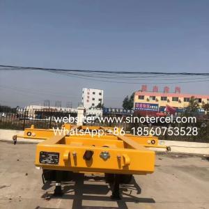 Skeletal Type Container Semi Trailer Yellow Excellent Load Bearing Capacity