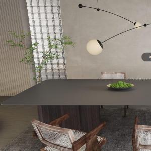 Chemical Resistant Deep Gray Sintered Stone Tile Durable Sophisticated