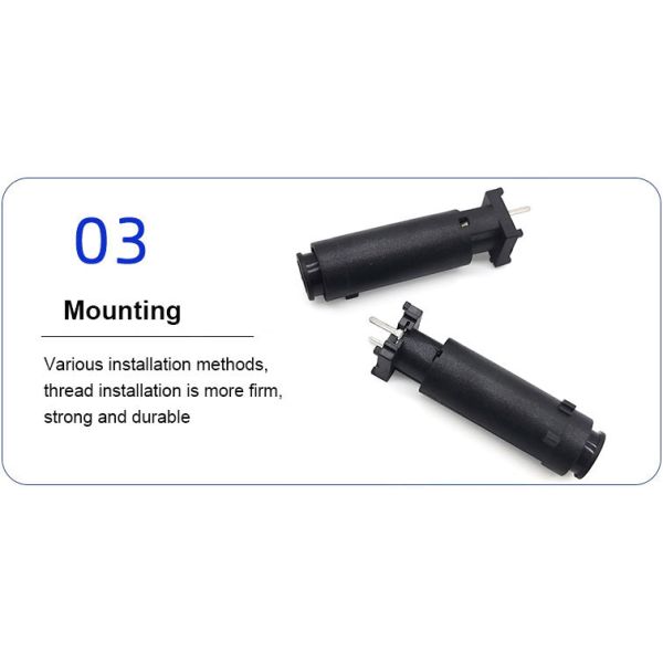Bayonet Type PBT 16A 250V AC PCB 6x30 6x30mm 6.3X30mm Glass Panel Mounted Electrical Fuse Holder