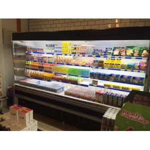 220V Fruit Display Showcase Plug In Multideck Open Chiller With LED Light
