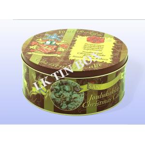 Quality Christmas Cake Large Round Gift Box With Customized Logo Print for sale