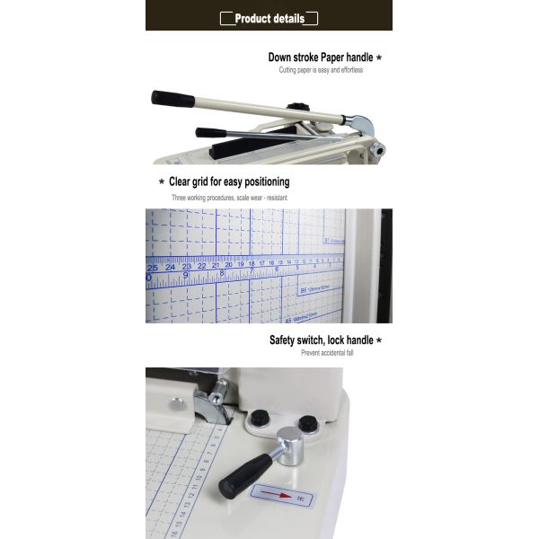 Heavy Duty A4 Paper Cutter Manual Guillotine Cutting Machine for Office and Home