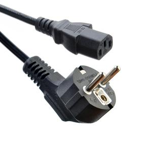 VDE Certificated Shucko CEE7/7 Plug with IEC C13 Connector Computer Power Cords
