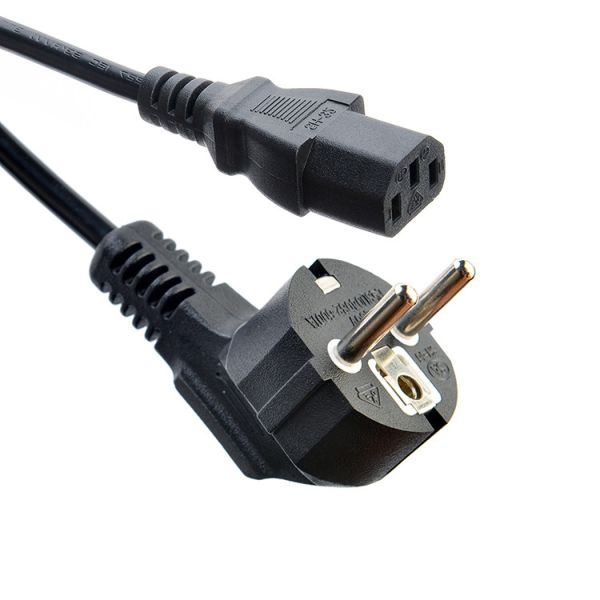 VDE Certificated Shucko CEE7/7 Plug with IEC C13 Connector Computer Power Cords