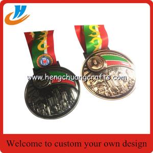Hollow out raised horse sports award medals, personalized embossed metal medals