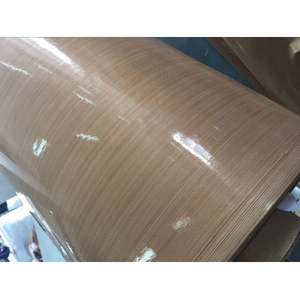 Brown Ptfe Coated Glass Cloth / PTFE Coated Fiberglass Cloth 0.08-0.35mm Thickness