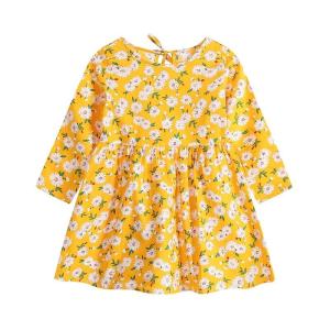 Spring Children's Clothing Girls Long Sleeve Dress Print Princess Dress