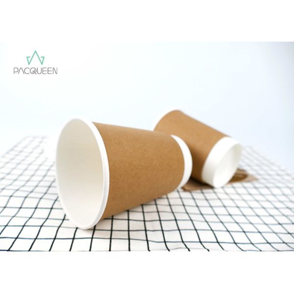 Excellent Insulation Double Paper Cup , Paper Espresso Cups Moisture Proof