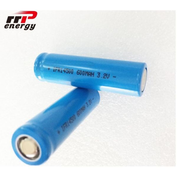 Buy 3.2V 14500 600mAh Llithium Ion Aa Rechargeable Battery High Rate 3C IEC CB MSDS at wholesale prices