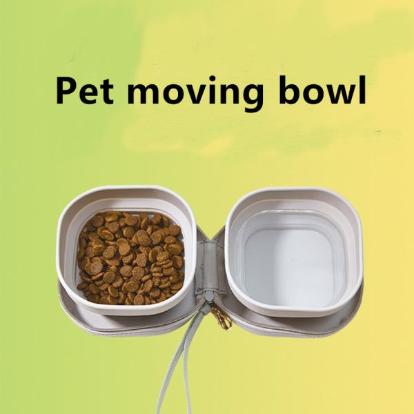 Silicone Accompanying Collapsible Pet Water Bowl For Going Out