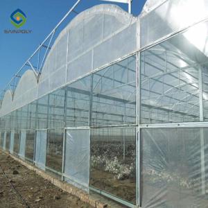 Quality 120km/H Multi Span Polycarbonate Aluminium Greenhouse With Irrigation System for sale