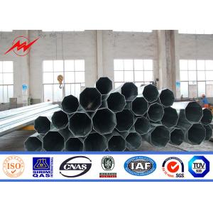 16m Q345 bitumen electrical power pole for overheadline project