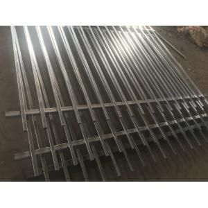China Hercules Fence Panels 45° Mitre 1800mm height 2450mm Steel Picket Fence Interpon coated 80 microns minimum powder on sale