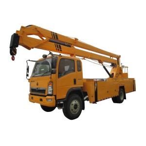 4x2 High Altitude Operation Truck Sinotruk Howo Lifting Platform Truck With Air