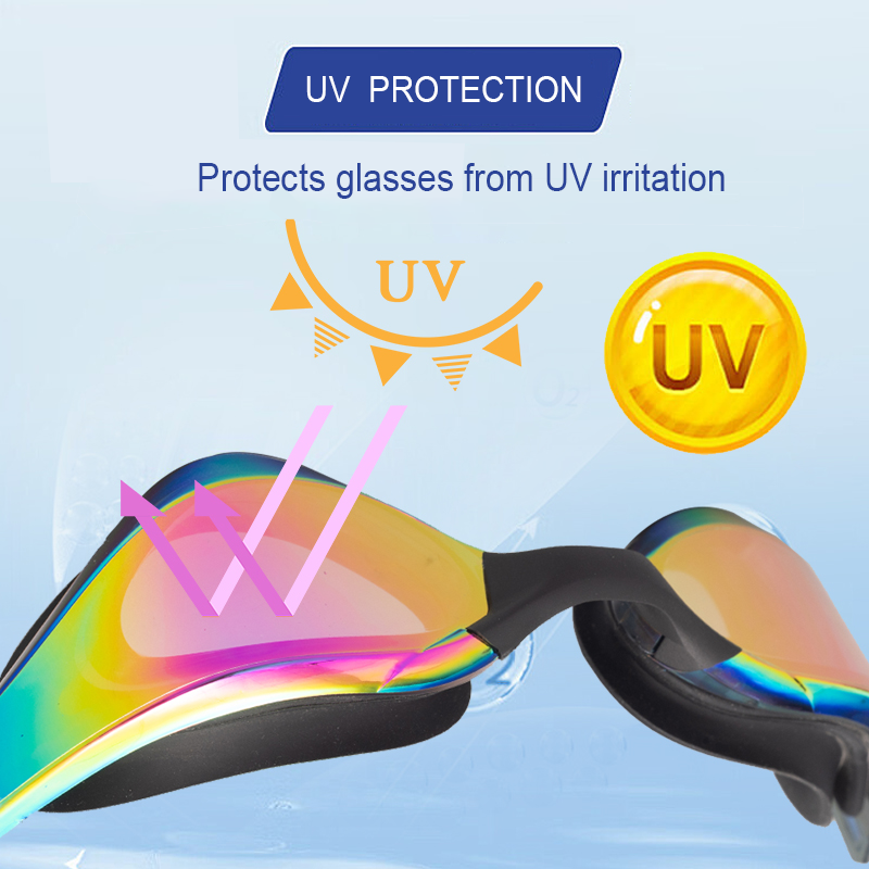 Dark Blue Personalized UV Protection Swimming Goggles Antifog Male Swimming Goggles