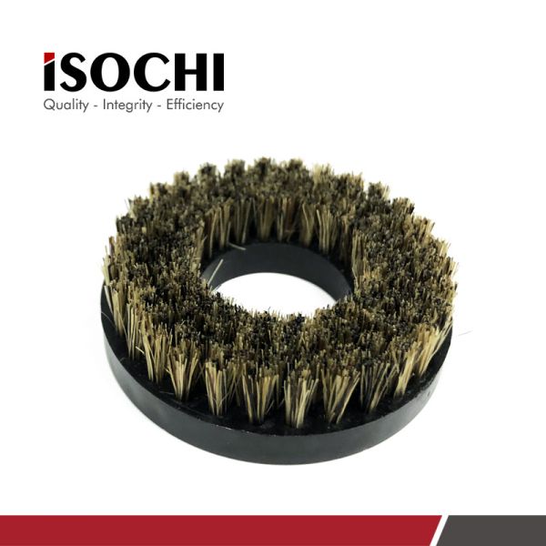 Buy PCB Routing Machine Brush UB8723 OD 50mm/2" ID 22mm/0.9" Black Plastic Handle Brown Bristles at wholesale prices