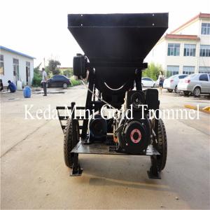 China 10t/h 530*1800mm Mobile Trommel Gold Washing Plant feeder hopper on sale