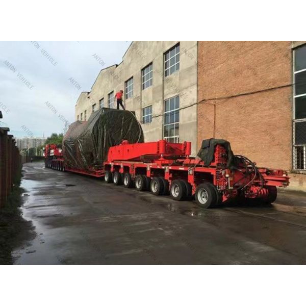 Buy Customization 150t-200t Hydraulic Modular Lowboy Semi Trailer for Cylinder Goods at wholesale prices