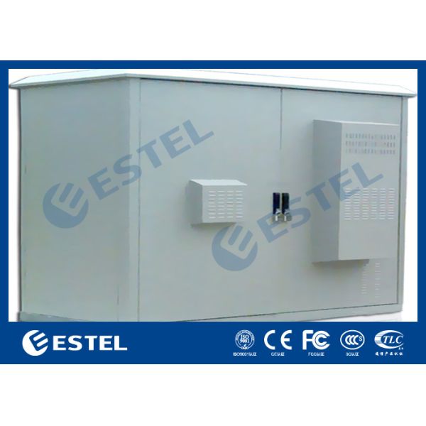 Buy Two Compartment Cooler Outdoor Communication Cabinets Assembled Structure IP55 at wholesale prices