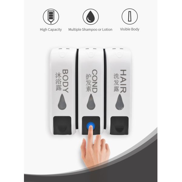 White Color Wall Mounted Liquid Soap Dispenser / Combined Wall Hung Soap Dispenser