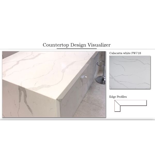Residential Bathroom vanity top remodelling Customized engineering Quartz Stone Countertops