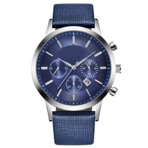 Chronograph Movement 30m Waterproof Leather Quartz Watch SGS