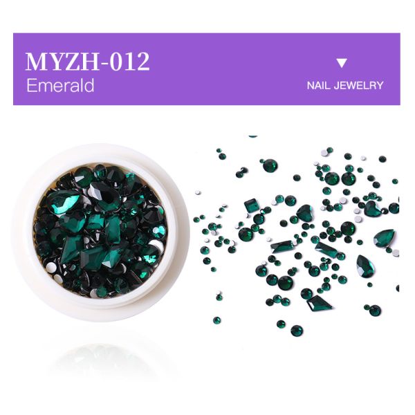 See Details Flat Bottom Mix Shape Glass Nail Diamond Rhinestones for Nail Art from Yiwu