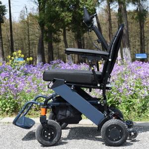 Handicapped Foldable Electric Wheelchair Lightweight Aluminum