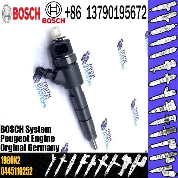 0445110252 0986435143 Fuel Injector 96565889 1980K2 1980LO For PEUGEOT 8H Engine