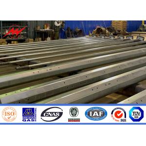 Distribution 69kv 55ft Steel Power Pole With Galvaniztion And Bitumen