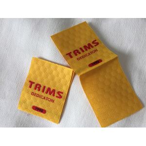 Center / Mitre Fold Taffeta Woven Labels , Elegant Embroidered Sewing Labels