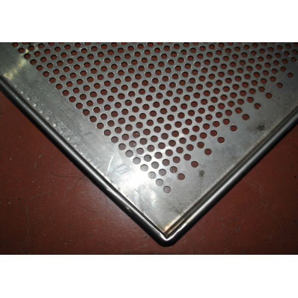 Perforated Stainless Steel Wire Mesh Tray Dehydrated 5-10mm Frame Diameter