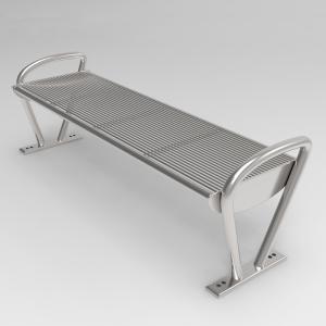 Outdoor Powder Coating 1250mm Steel Garden Benches