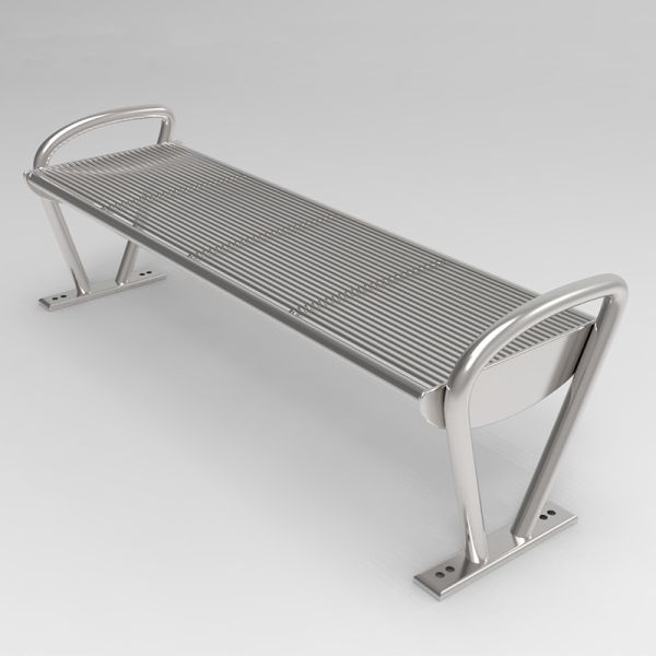 Buy Outdoor Powder Coating 1250mm Steel Garden Benches at wholesale prices