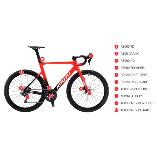 Hydraulic Disc Brake Kootu Road Bike , Black blue 22 Speed Road Bike