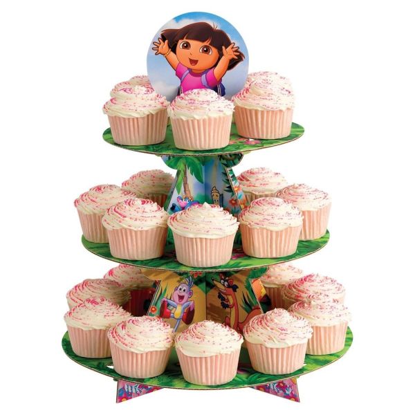 Buy Mini Cardboard Wedding Cupcake Stands , Fancy Disposable Cupcake Tier Stand at wholesale prices