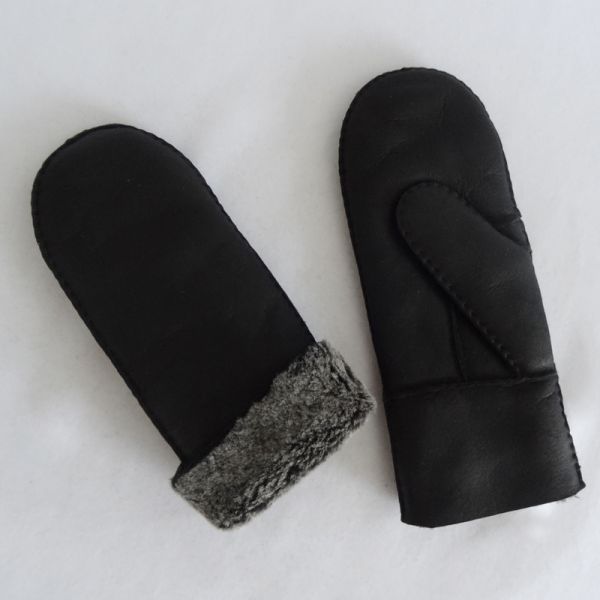 Cheap classical shearling snow mitten gloves