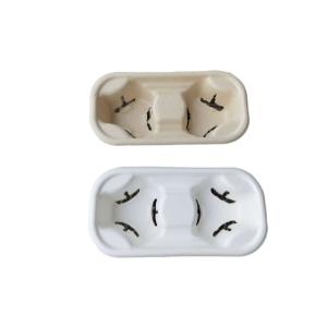 2 Compartment Compostable 13.5g Paper Cup Holders