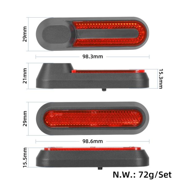 M365 Pro & Pro2 1S Scooter Accessories Reflective Strip Modified Decorative Cover Parts Left Right Side Decorative Covers Screws